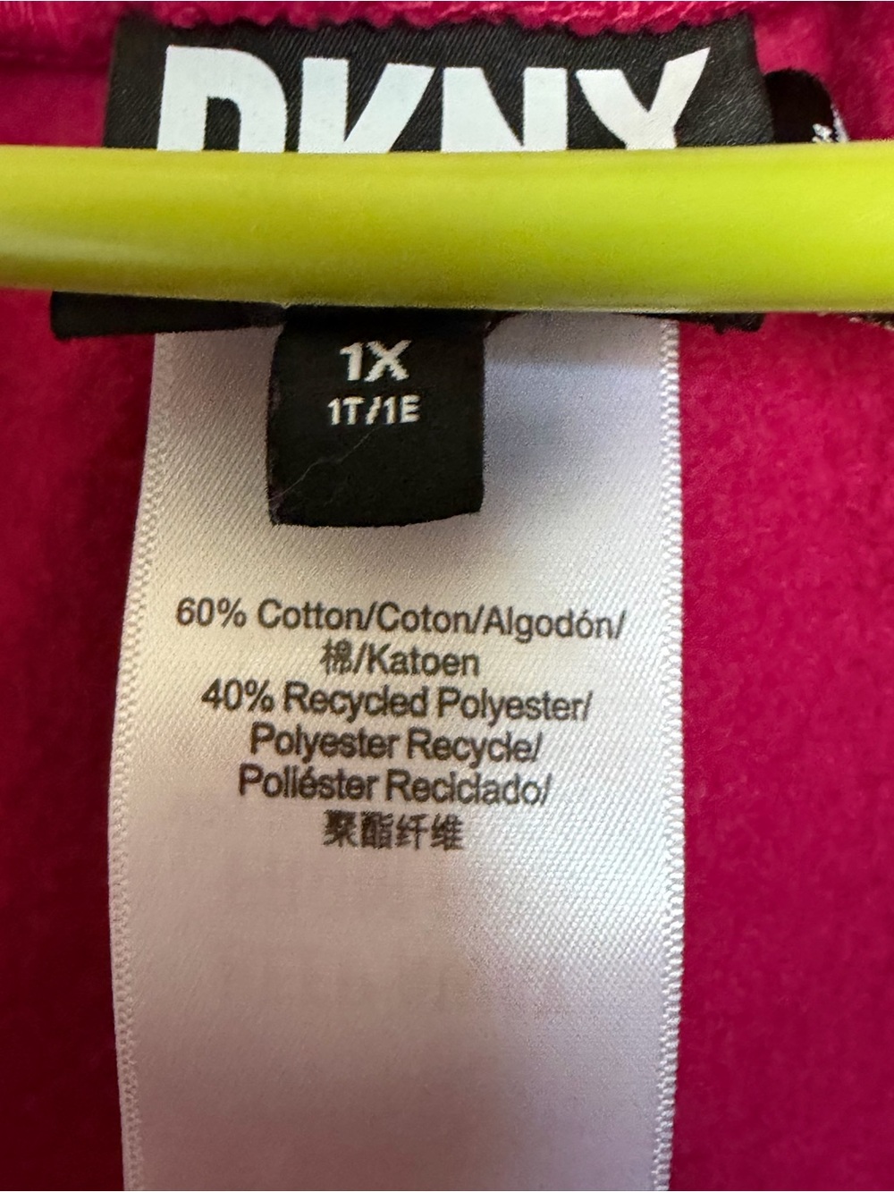 DKNY Hot Pink Women's Top - 1X